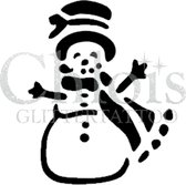 Chloïs Glittertattoo Sjabloon 5 Stuks - Snowman - CH8803 - 5 stuks gelijke zelfklevende sjablonen in verpakking - Geschikt voor 5 Tattoos - Nep Tattoo - Geschikt voor Glitter Tatto