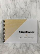 Invulboek 'Mijn meter en ik'  GEEL - kraamcadeau - baby - fotoboek - cadeau - geschenk - kado - cadeautje