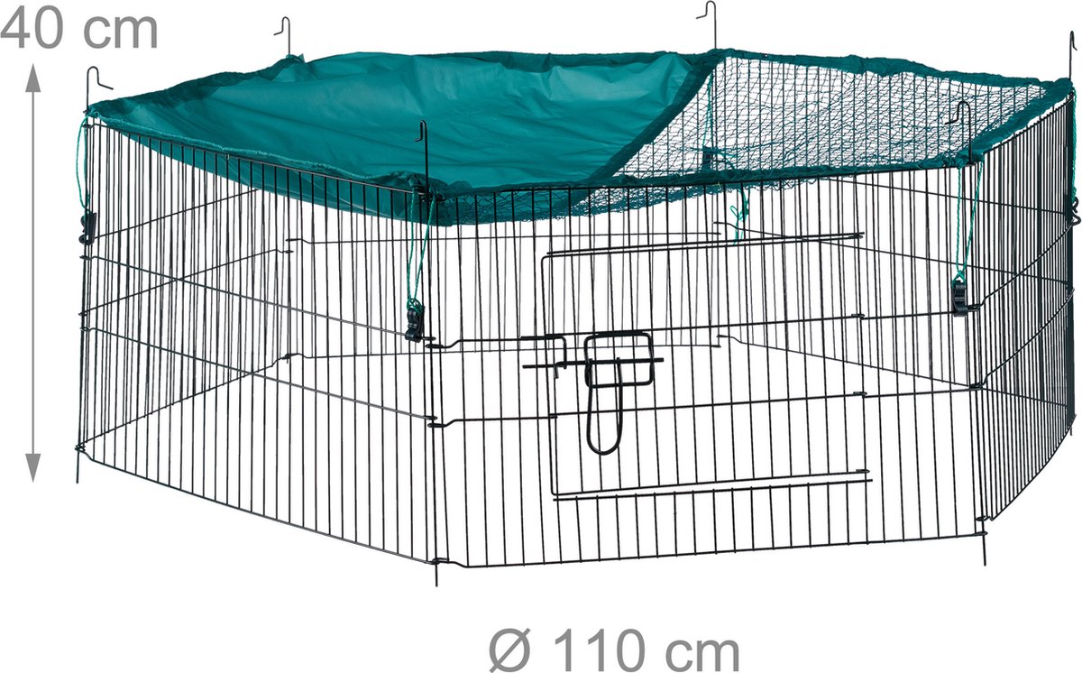 konijnenren met net - staal - Ø 110 cm - groen thumbnail 8