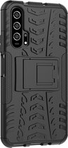 Honor 20 Pro Hoesje - Mobigear - Tire Serie - Hard Kunststof Backcover - Zwart - Hoesje Geschikt Voor Honor 20 Pro