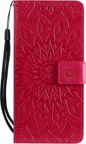 Xiaomi Redmi Note 7 Hoesje - Mobigear - Mandala Serie - Kunstlederen Bookcase - Rood - Hoesje Geschikt Voor Xiaomi Redmi Note 7