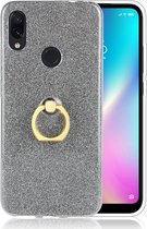 Mobigear Glitter Ring TPU Backcover Geschikt voor Xiaomi Redmi 7 - Zwart