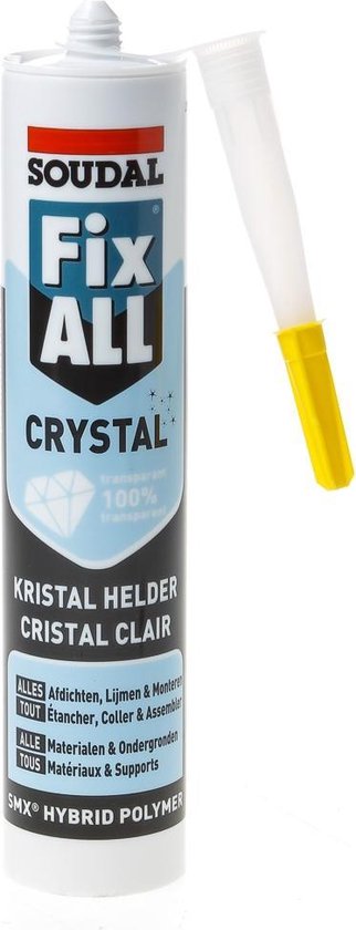 Soudal Lijmkit MS polymer Fix All Crystal transparant 290ml (per 2 stuks) |  bol.com