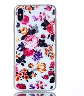 Apple iPhone XS Max Hoesje - Mobigear - Design Serie - TPU Backcover - Flowers - Hoesje Geschikt Voor Apple iPhone XS Max