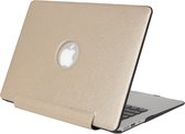 Case geschikt voor Apple MacBook Air 11 (2010-2016) - Mobigear - Silk Texture United Serie - Hardcover - Goud - Geschikt voor Apple MacBook Air 11 (2010-2016) Cover