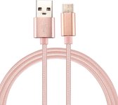 Mobigear Nylon USB-A naar USB-C Kabel 3 Meter - Roségoud