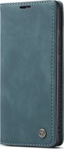 Huawei Mate 30 Hoesje - Caseme - Serie - Kunstlederen Bookcase - Blauw - Hoesje Geschikt Voor Huawei Mate 30