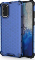 Samsung Galaxy S20 Plus Hoesje - Mobigear - Honeycomb Serie - Hard Kunststof Backcover - Blauw - Hoesje Geschikt Voor Samsung Galaxy S20 Plus