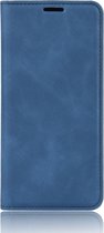 Samsung Galaxy Note 10 Lite Hoesje - Mobigear - Retro Slim Serie - Kunstlederen Bookcase - Donkerblauw - Hoesje Geschikt Voor Samsung Galaxy Note 10 Lite