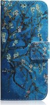 Samsung Galaxy Note 10 Lite Hoesje - Mobigear - Design Serie - Kunstlederen Bookcase - Almond Blossoms - Hoesje Geschikt Voor Samsung Galaxy Note 10 Lite