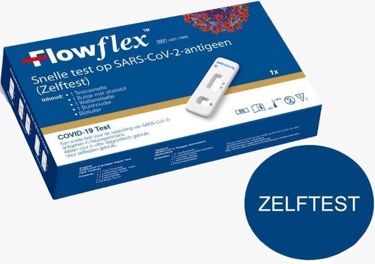 FlowFlex Zelftest - Covid-19 - Corona test - Corona Covid sneltest - thuistest - Binnen 15 min resul