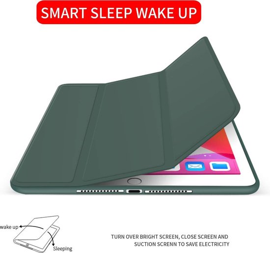 Apple iPad Air 1 & Air 2 - 9.7 inch (2013 & 2014) Hoes Groen - Tri Fold Tablet Case - Smart Cover
