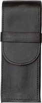 Étui à stylo pour 3 pièces de cuir noir 14 x 6 x 2,5 cm