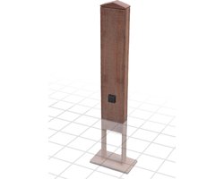 Montagepaal / Laadpaal met wandcontactdoos 220V - geschikt voor alle verkrijgbare laadstations