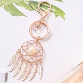 DW4Trading Dromenvanger Sleutelhanger  - Dreamcatcher - Goud