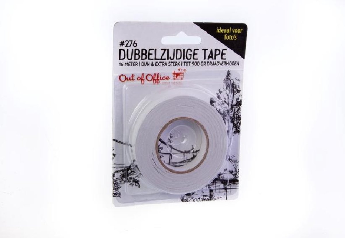 Tape dubbelzijdige extra dun 16 meter
