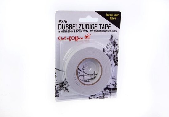 Dubbelzijdige tape, ideaal voor foto's, 16 meter lang, extra sterk, merk Out of Office.