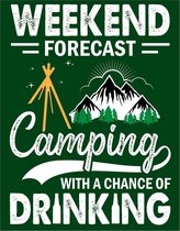 Weekend forecast Camping metalen wandbord - 41,5 cm x 30,5 cm
