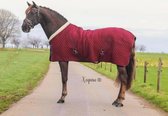 Bordeaux Rode Deken met kraag - 200 gr — 165/215 / Bordeaux Rood - showdeken - staldeken - wedstrijd paard pony