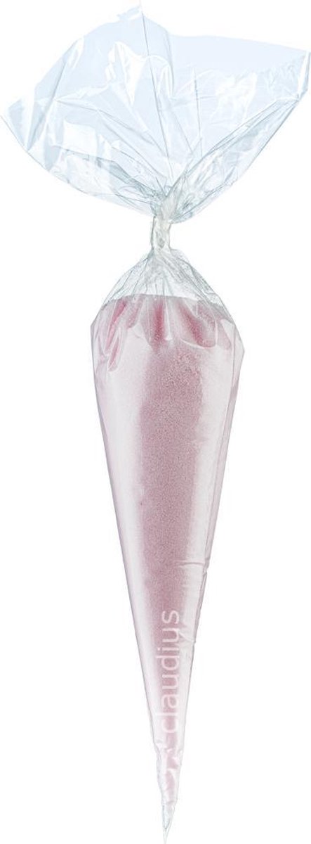 Goedkoopste Scrubzout Rozen - 300 gram in puntzak transparant - set van 6 stuks - Hydraterende Lichaamsscrub