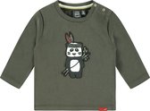 Babyface T-Shirt Long Sleeve Jongens T-shirt - Dark Green - Maat 56