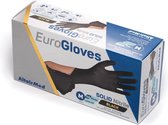 Eurogloves solid nitrile black maat XL 100 st. Extra sterke zwarte nitril handschoen - EN 374 - EN 420 - EN 455 - Nitril - Black - handschoen - gloves