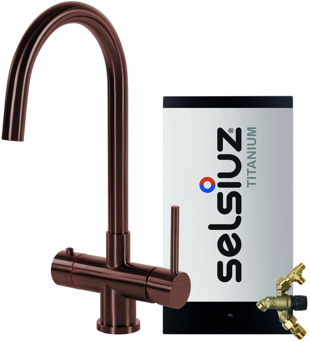 Selsiuz Rond Copper / Koper met TITANIUM Combi (Extra) boiler