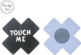 New Age Devi - Tepel plakkers - Kruis - Zwart -  Touch Me - Sexy Nipplesticker - Burlesque - Nipple - Valentijnsdag - Valentijn