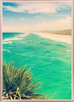 Poster Met Metaal Rose Lijst - Stradbroke Eiland Poster