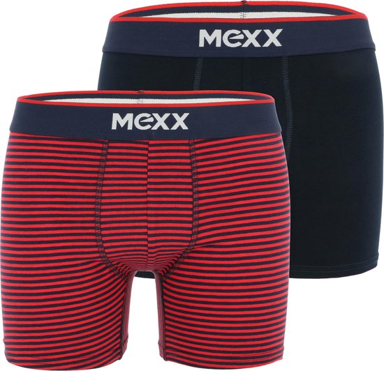Mexx - Boxers Blauw/Rood - 2-pack - Maat L | bol.com