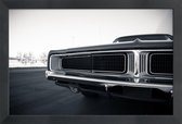 JUNIQE - Poster in houten lijst Dodge Charger -30x45 /Wit & Zwart