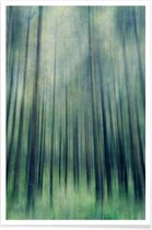 JUNIQE - Poster Green Woods Ascent -40x60 /Groen & Zwart