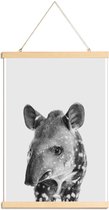 JUNIQE - Posterhanger Tapir Classic -40x60 /Wit & Zwart