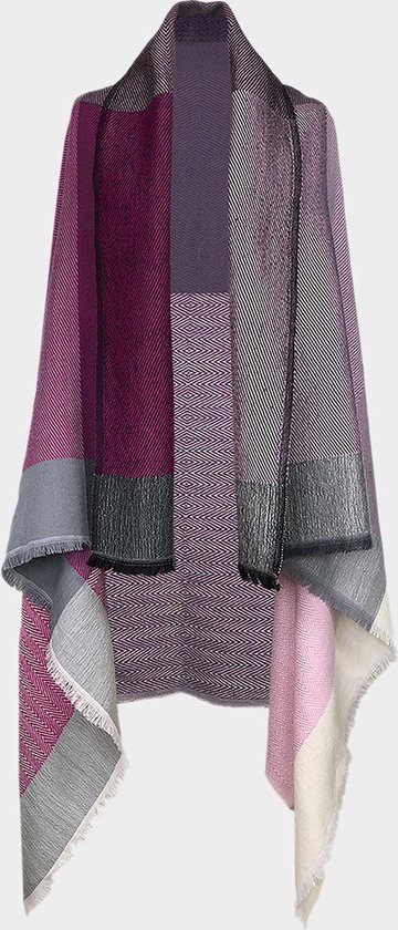 cape infinity flamingo | shawl | poncho | 4 seasons | scarves | handmade | sustainable | beautiful colors | multifunctional | sleeveless | Himalayan wool |