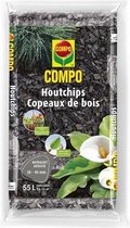 COMPO Houtchips Antraciet - decoratieve bodembedekker voor paden, bloemperken, speelruimten - kaliber 20-40 mm - zak 55L