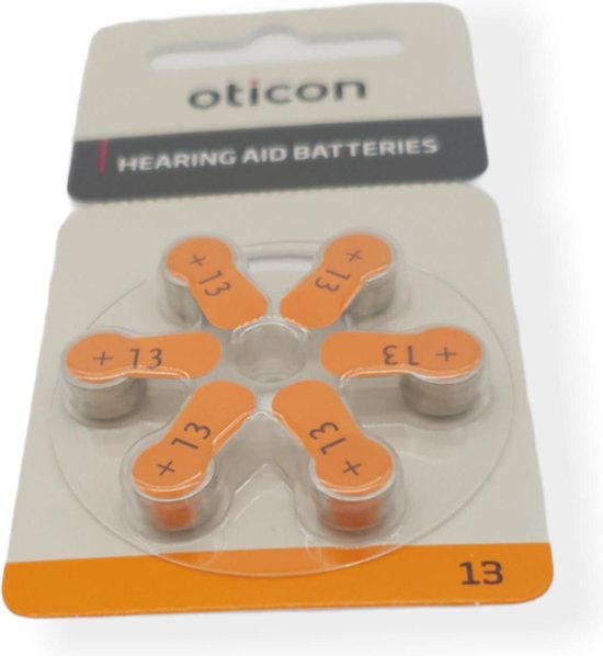 Oticon | pile pour appareil auditif | tapez P13 | Autocollant Oranje | 2  billets | 12... | bol