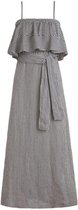 Classy ruffle jurk met strik in de taille Size XL