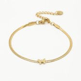 Michelle Bijoux Armband Vlinder Glad Ketting Goud JE13384