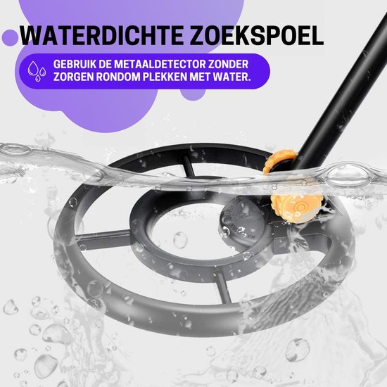 DETECT-IT Metaaldetector - Voor kinderen - Waterdicht & Lichtgewicht - LCD Scherm - Verstelbaar - Inclusief Batterijen en Schep