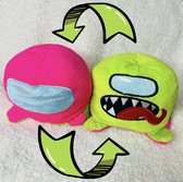 Fidget Toys- Mood knuffel - Moodknuffel - Among us ® - reversible - omkeerbaar - pink/green