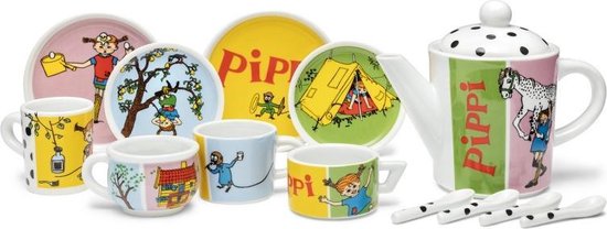 Foto: Micki pippi langkous stenen kinderservies