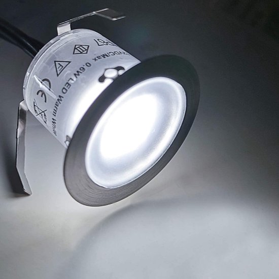 10x Mini LED Spots Warm White 32mm Binnen/Buiten Plug & Play - IP67 bol.com