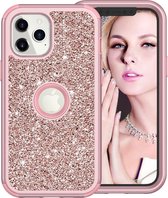 Luxe Glitter Shock Proof Hard Case Cover Bumper Hoesje Voor Apple iPhone 12 Pro Max - 3-In-1 Heavy Duty Telefoonhoesje Met Optimale  Bescherming - Beschermhoes Met Hardcover Back & Front Back