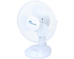 Lifetime Air Tafelventilator - Ø23cm - 2 Snelheden - Kantelbaar - Zwenkfunctie - Wit