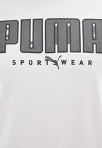 Puma Athletics Tee- Wit - Grijs - Maat S
