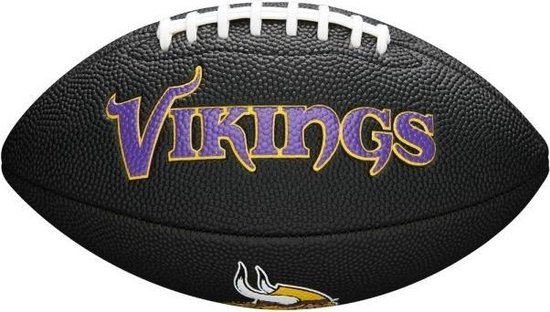 Wilson F1533XB Black Edition NFL Mini Soft Touc Team Vikings voor Sport Fan-artikelen en Merchandise