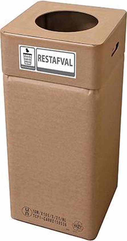 karton, Afvalbox restafval (hoog 80 cm herbruikbaar) | bol.com