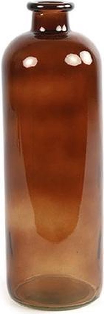 Decoratieve fles Erik |Glas | Bruin 10 x 33 cm