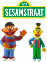 Bert & Ernie speelfiguurtjes / taartdecoratie - 7 cm