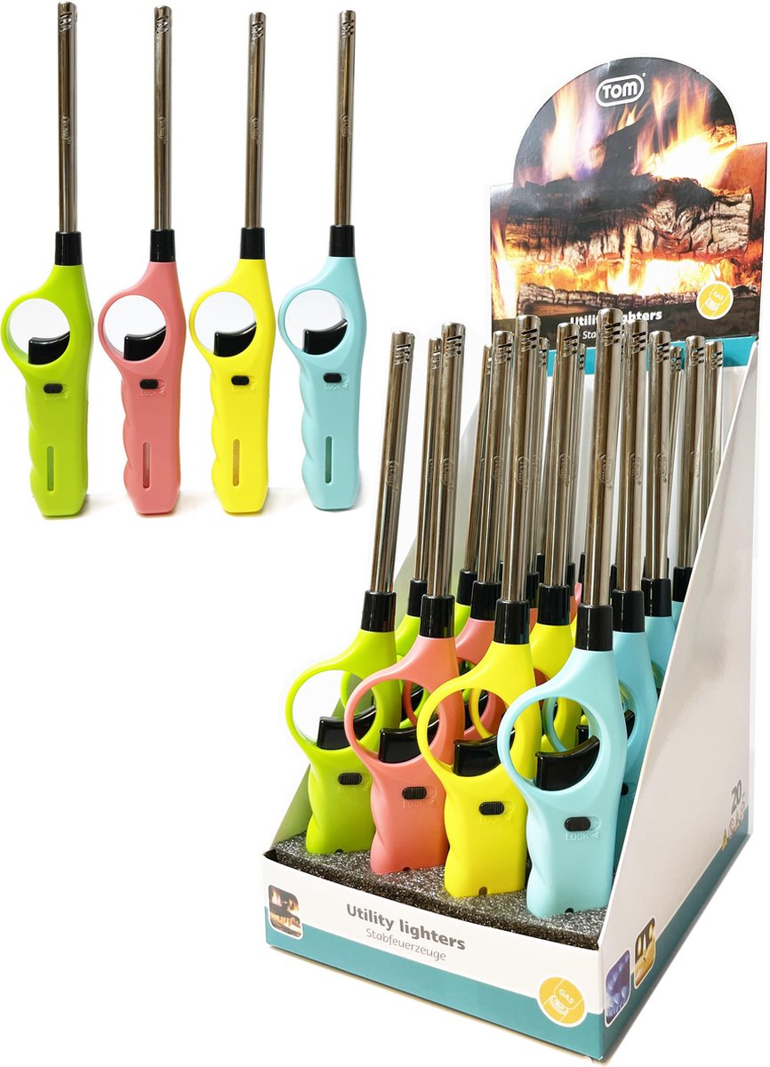 Goedkoopste Gasaansteker - keuken aanstekers - bbq aansteker - navulbar- display 20 stuks